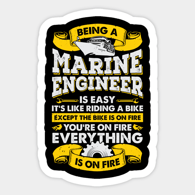 Funny Marine Engineering Job Ship Engineer Gift Sticker by Dolde08